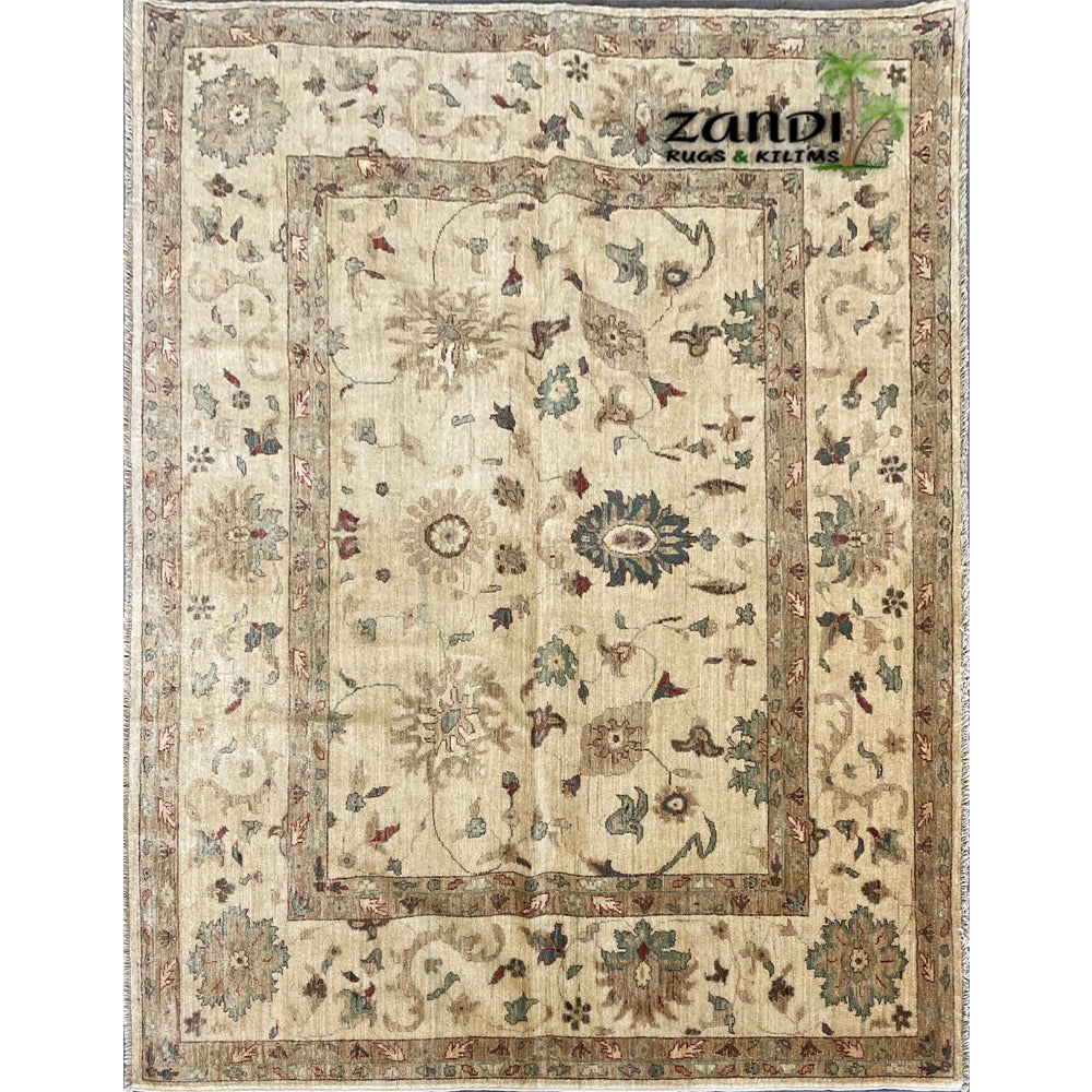 Hand knotted Pakistani Peshawar traditional design rug size 6'0''x7'8'' RR10303